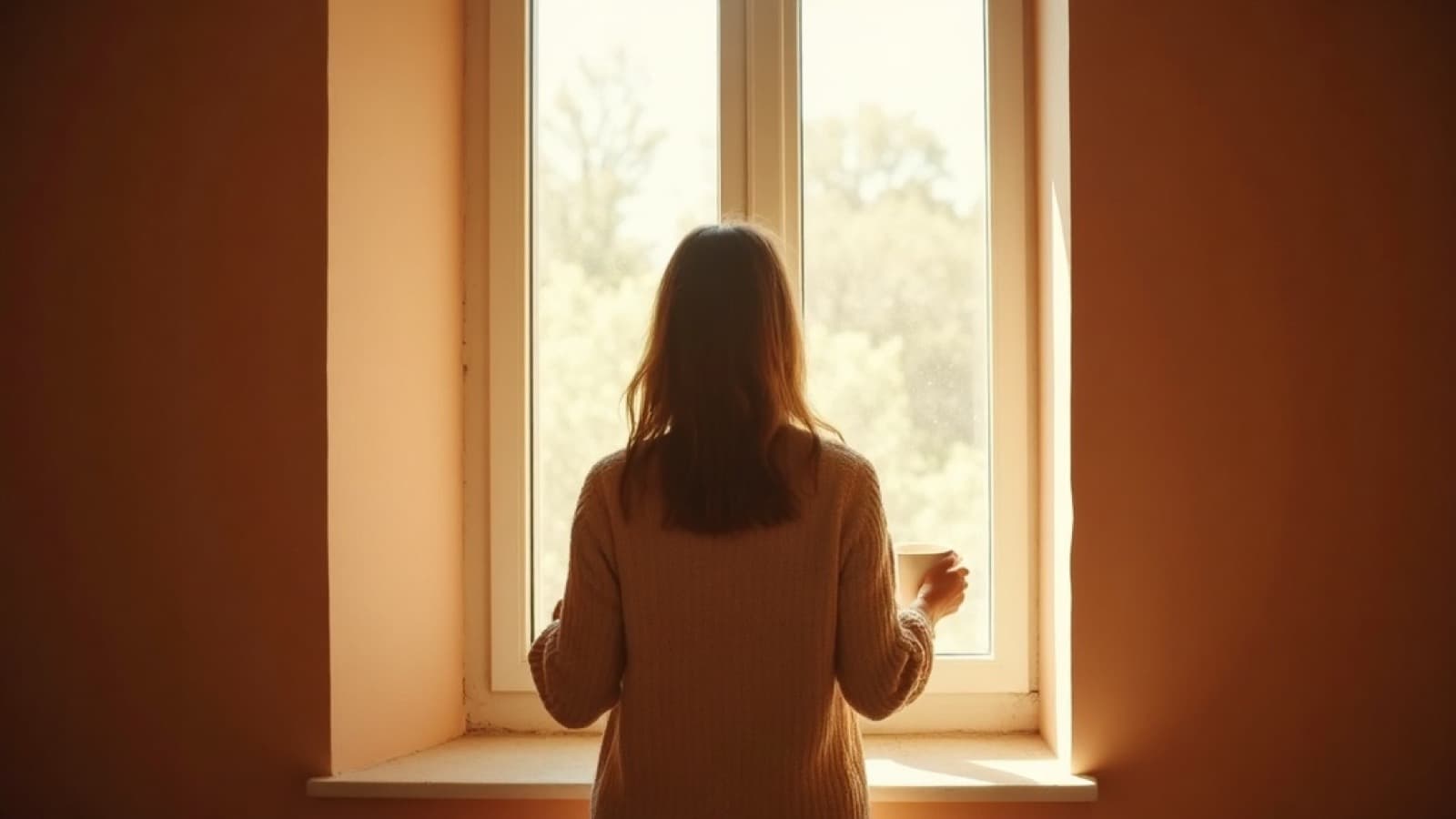 Morning light through a window in a warm room